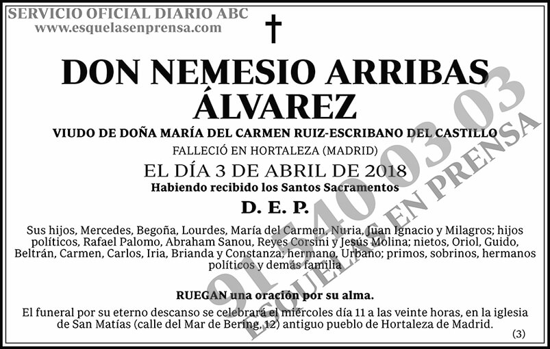 Nemesio Arribas Álvarez